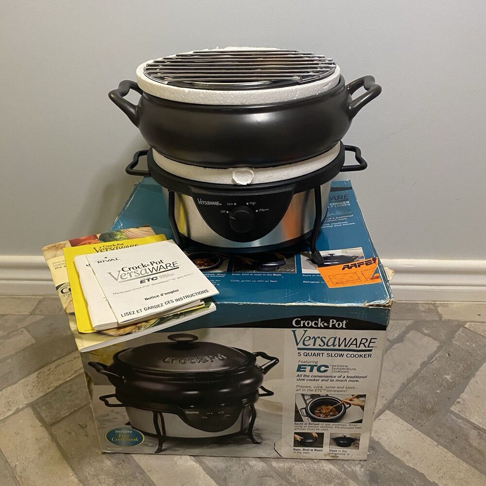 Versaware Rival Crock Pot Slow Cooker Stoneware 5 Qt SC7600 NEW IN BOX